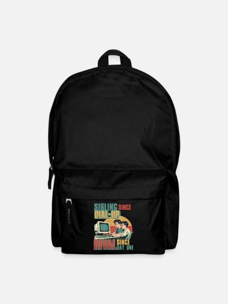 Geschwisterrivalität Bruder Schwester - Rucksack - Schwarz