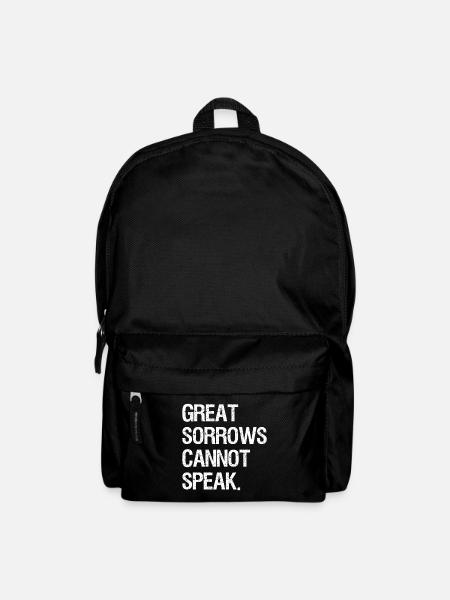 great sorrows cannot speak - Backpack - black