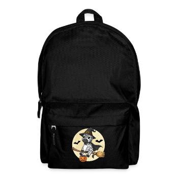Süßer Zebra Hexe Halloween Kürbis Vollmond - Rucksack - Schwarz - Vorne
