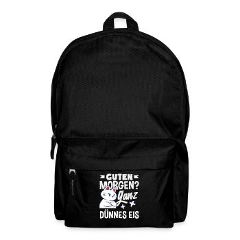Guten Morgen Ganz dünnes Eis Katze - Rucksack - Schwarz - Vorne