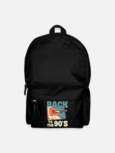 90er Jahre Geburtstag 90er Jahre Kassette Kostüm - Rucksack - Schwarz