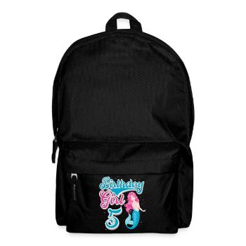 5th Birthday Mermaid - Backpack - black - Front
