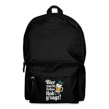 Bier macht Schee Hob i g'sagt! - Rucksack - Schwarz - Vorne