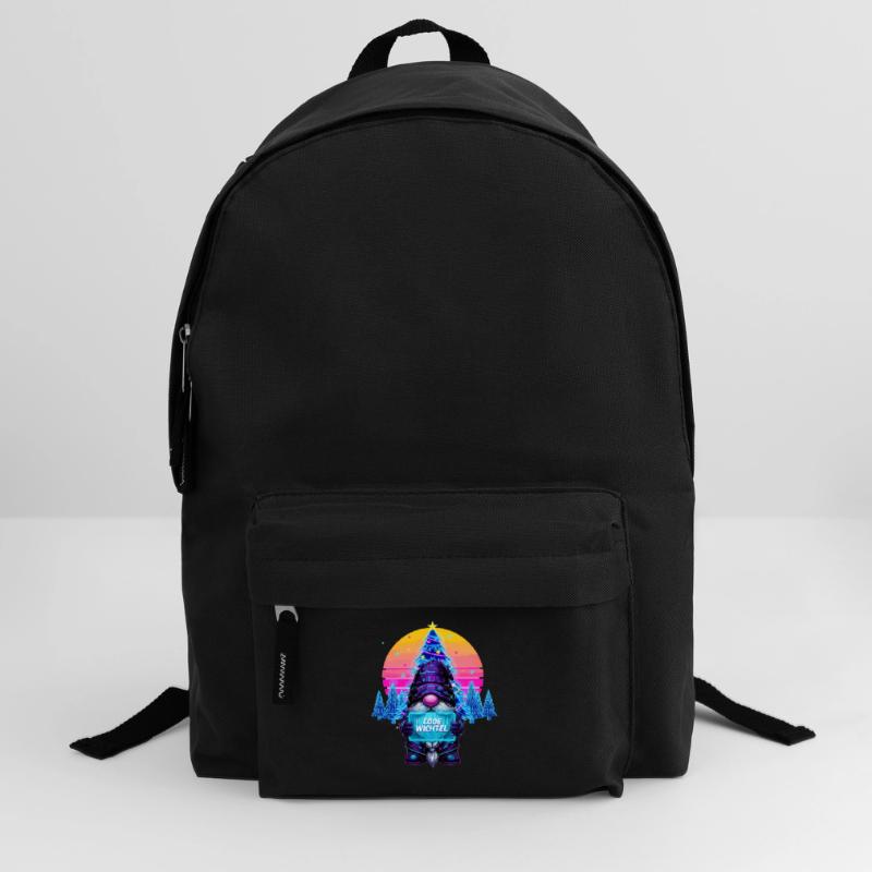Cyberpunk Code Gnome - Synthwave Noël Nerd Sac à dos