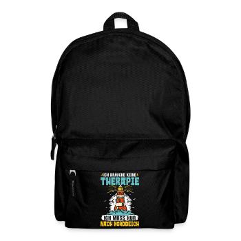 North Sea holiday NEED NO THERAPY HAS TO GO TO - Backpack - black - Front