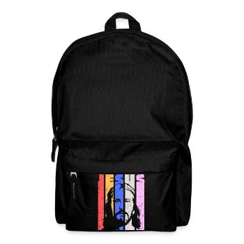 Jesus Vintage Retro Pop Art Portrait - Backpack - black - Front