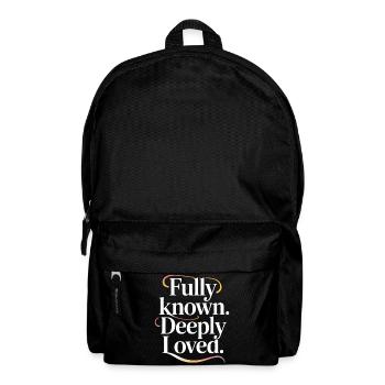 Fully Known Deeply Loved Christian Love - Backpack - black - Front