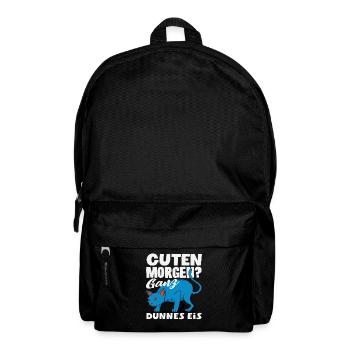 Guten Morgen Ganz dünnes Eis Katze - Rucksack - Schwarz - Vorne