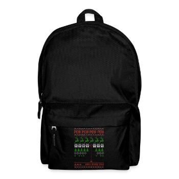 Pew Pew Pew Pew | Ballerspiel | ugly christmas - Rucksack - Schwarz - Vorne