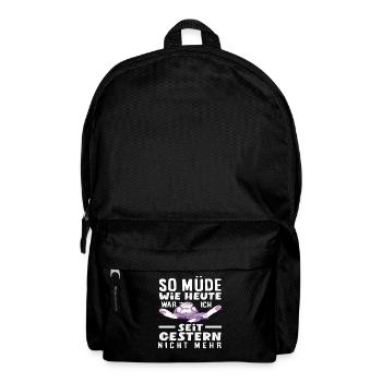 As tired as today cat saying - Backpack - black - Front