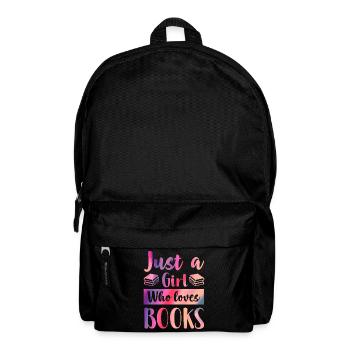 Just a girl who loves books - Rucksack - Schwarz - Vorne