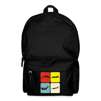 Schwimmen Wassersport Schwimmer Geschenke - Rucksack - Schwarz - Vorne