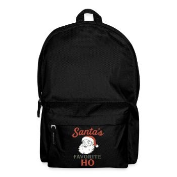 Santa's Favorite Ho Funny Christmas Humor - Backpack - black - Front