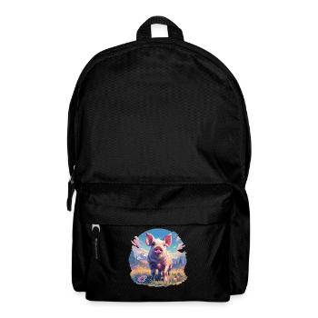 Schweine Schwein - Rucksack - Schwarz - Vorne