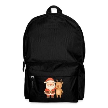 Weihnachts-Rentier-Weihnachtsfest - Rucksack - Schwarz - Vorne