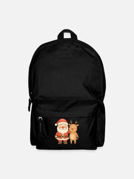Weihnachts-Rentier-Weihnachtsfest - Rucksack - Schwarz