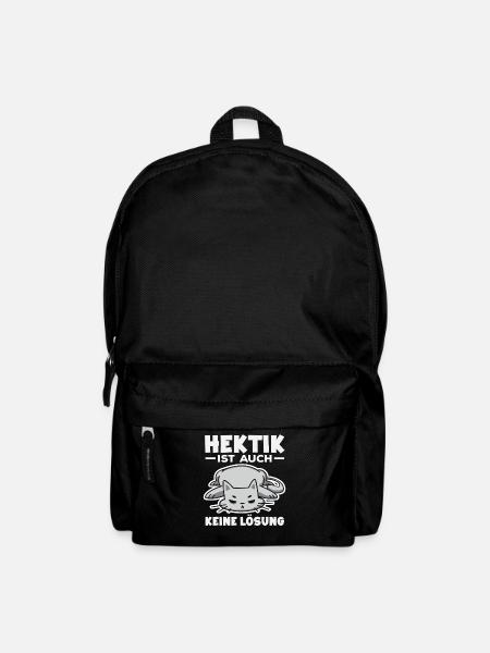 Lustiges Katze Keine Motivation Spruch - Rucksack - Schwarz