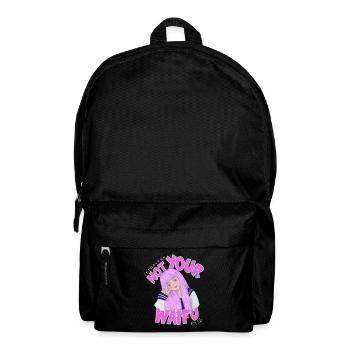 Not Your Waifu Anime Girl Cute Pink Aesthetic Art - Backpack - black - Front