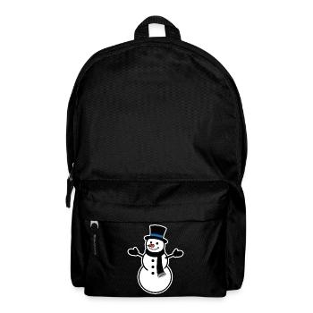 Schneemann - Rucksack - Schwarz - Vorne
