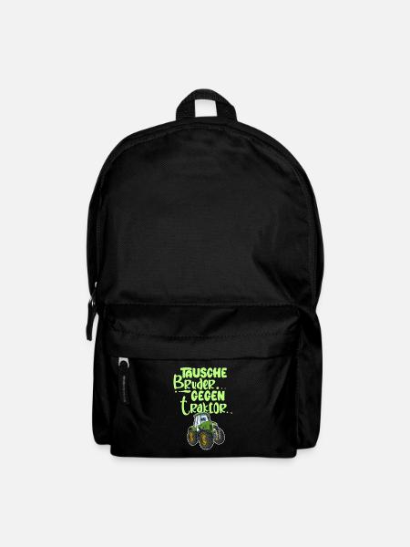 Tausche Bruder Gegen Traktor - Rucksack - Schwarz