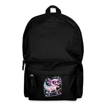 Pink Axolotl Skater with Sunglasses - Backpack - black - Front