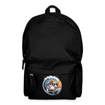 Surfing fish with sunglasses - Backpack - black - Front