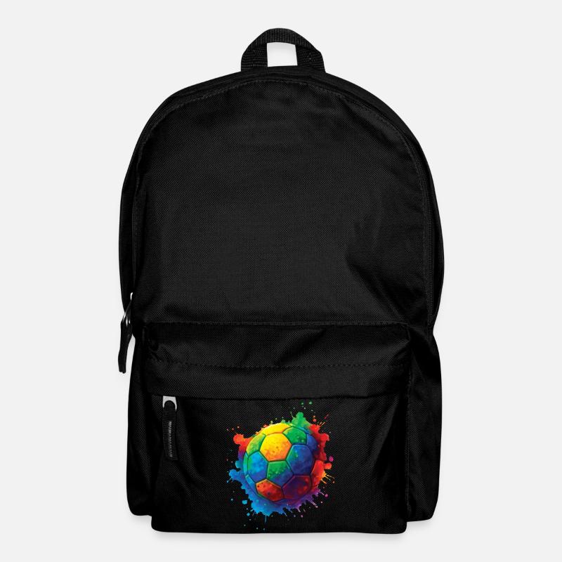 Color Splash Multicolor Fußball - Rucksack - Schwarz