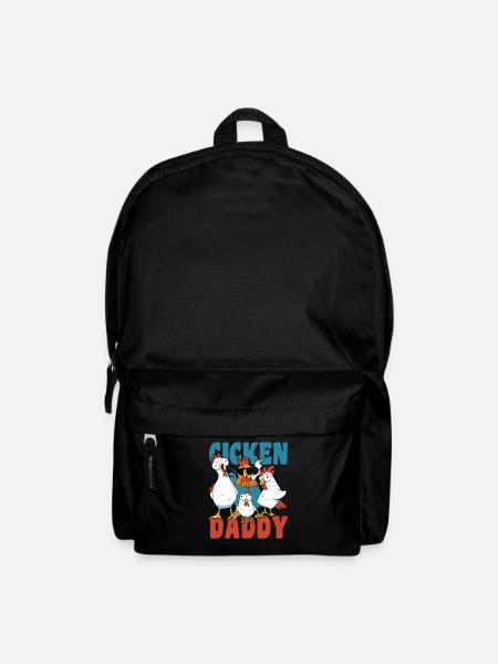 Chicken Daddy lustiges Hühner Landwirt - Rucksack - Schwarz