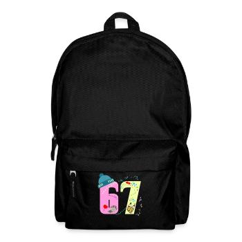 67 ft 6 7 bunte Welt schule - Rucksack - Schwarz - Vorne