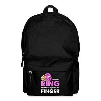 Seulement la bague en beignet au doigt - Sac à dos - noir - Devant