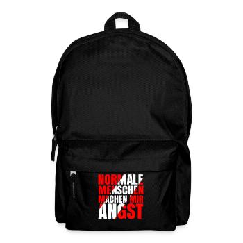 Normale Menschen machen mir Angst - Rucksack - Schwarz - Vorne