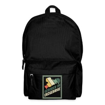 Born in the Ore Mountains Retro - Backpack - black - Front