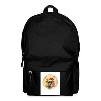 Reindeer Deer Antlers Reindeer Vintage Christmas - Backpack - black - Front