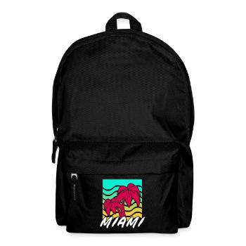 Miami Palmen Neon Gradient - Rucksack - Schwarz - Vorne