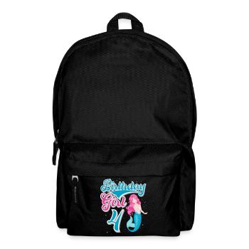 4th Birthday Mermaid - Backpack - black - Front