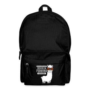 Februar Geburtstag Alpaka Spruch Lustig - Rucksack - Schwarz - Vorne