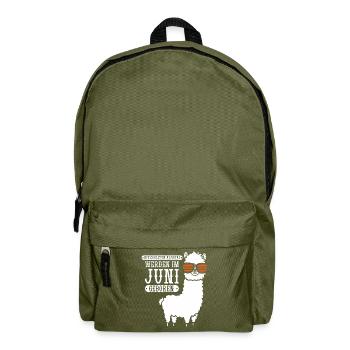 Juni Geburtstag Alpaka Spruch Lustig - Rucksack - Olivgrün - Vorne