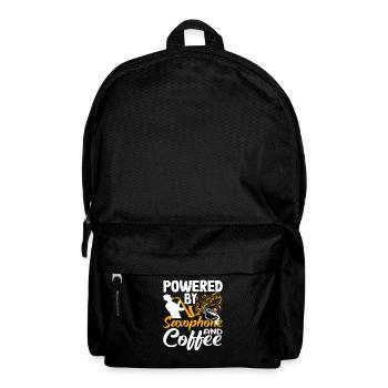 Saxophon Kaffeeliebhaber Saxophonist Musical - Rucksack - Schwarz - Vorne