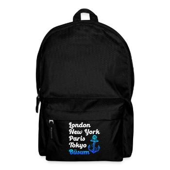Büsumer LONDON NEW YORK PARIS TOKYO BÜSUM - Rucksack - Schwarz - Vorne