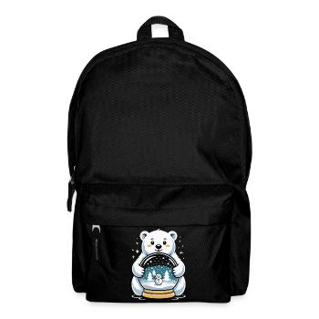 Polar Bear Snow Globe Impression - Backpack - black - Front