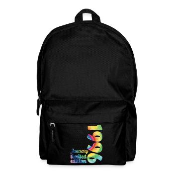 Birthday January 1996 Gift Tie And Dye Tee - Backpack - black - Front