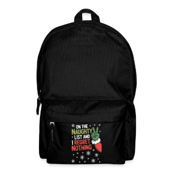 Naughty List Friedenszeichen Weihnachtstee - Rucksack - Schwarz - Vorne