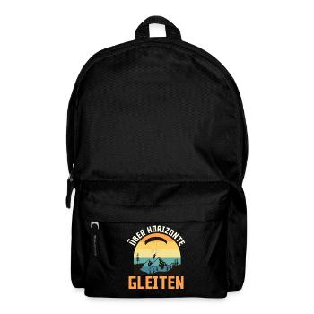 Gleitschirm ÜBER HORIZONTE GLEITEN Lustig - Rucksack - Schwarz - Vorne