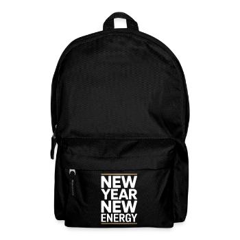 Neujahr: Neue Energie-Typografie - Rucksack - Schwarz - Vorne