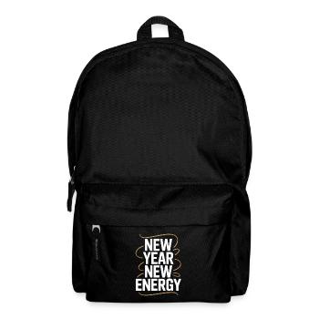 New Year New Energy Typography Tee - Backpack - black - Front