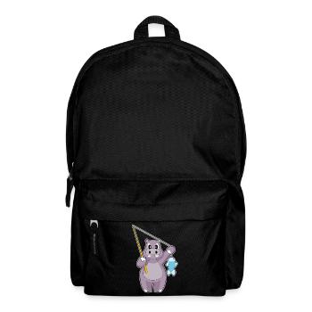 Nilpferd Angler Fisch Angeln - Rucksack - Schwarz - Vorne