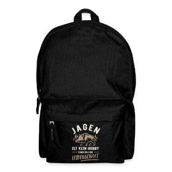 Chasse | Ce n’est pas un passe-temps mais une passion - Sac à dos - noir - Devant