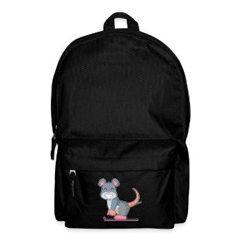 Maus Skifahrer Ski Wintersport - Rucksack - Schwarz - Vorne
