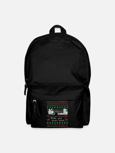 Ugly Christmas Santa Truck Fahrer Weihnachten - Rucksack - Schwarz