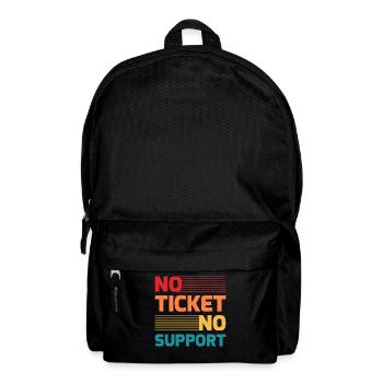 No Ticket No Support IT Hotline Administrator Nerd - Rucksack - Schwarz - Vorne